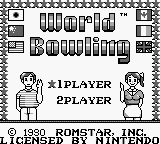 World Bowling (USA) Title Screen
